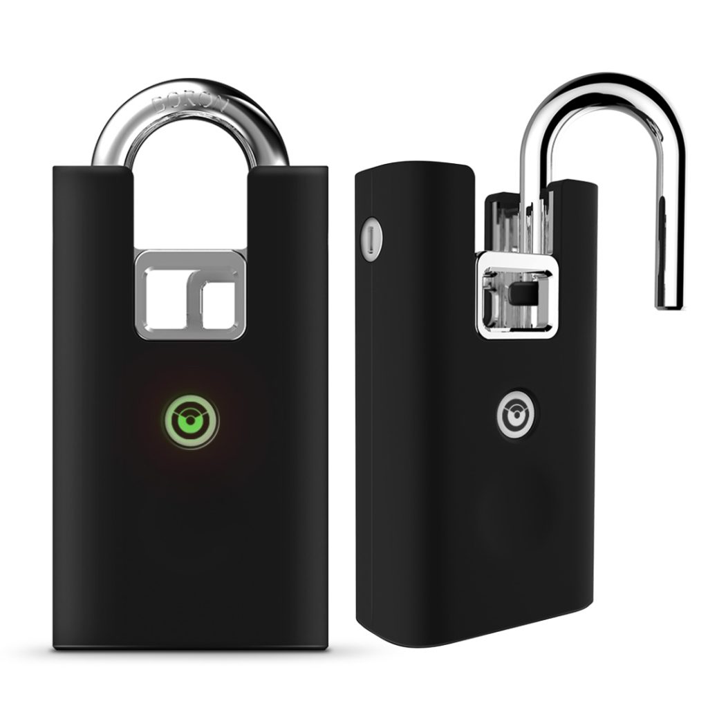 Candado inteligente con control de acceso Bluetooth de Sera4, sin llaves físicas, con apertura remota desde el celular e integración con app para trazabilidad y seguridad.