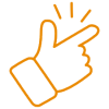 Icono-EasyToUse Icono de una mano chasquando los dedos en representación de que el sistema de control de acceso NÜO Go! es muy facil de usarr